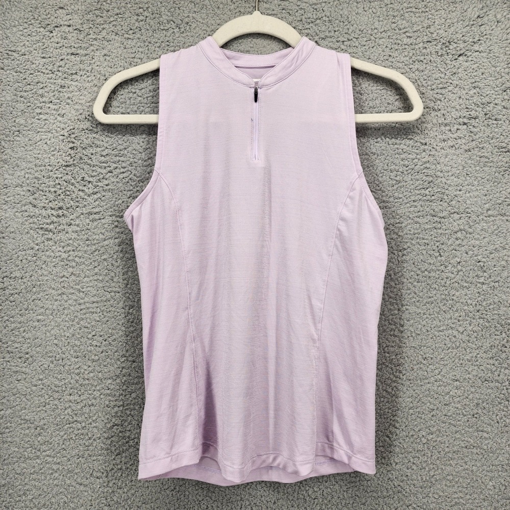 Slazenger Golf Womens XS Light Purple 1/4 Zip Sleeveless Racerback Shirt